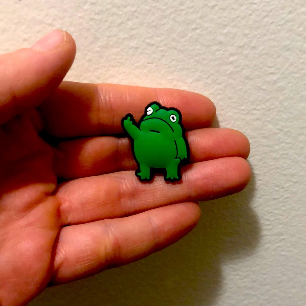 Funny Green Frog Croc Shoes Charm